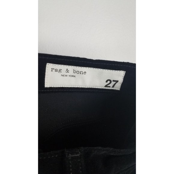 Rag & Bone Women's Sz. 27 Black Velvet Mini Dive Skirt W/ Back Pockets - Picture 4 of 7